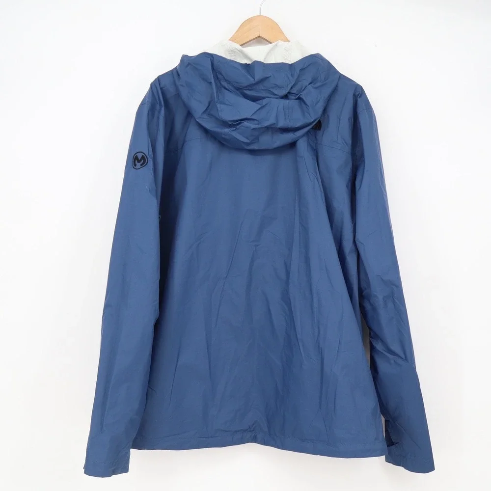 The North Face Rain Jacket Mens XL DryVent Blue Hooded Shell Excellent